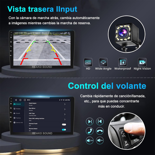 Autoestéreo 1 Din 4+32g Pantalla Táctil 10 Pulgadas Gps Bt Negro