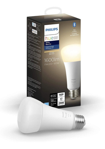 Imagem 1 de 2 de Lâmpada Philips Hue White A21 1600lm Alexa Googlehome