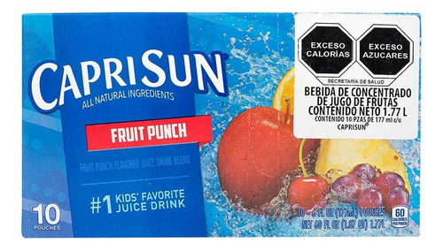 Bebida Capri Sun Fruit Punch 10 Pack