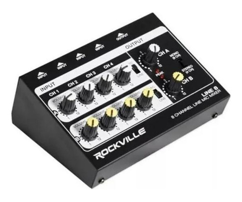 Rockville Line8 8 Canais Mixer Line/mic Estereo/mono/bateria