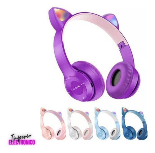 Auriculares Bluetooth Manos Libres Para Niños Orejas Gatito