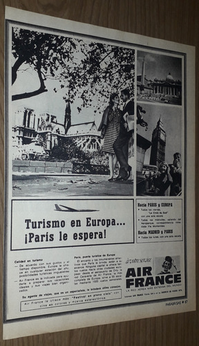 P439 4 Clipping Publicidades Air France $2950 El Lote Compl (Usado)
