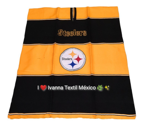 Imagen 2 de 3 de Gabán Artesanal Deportivo Nfl Steelers 100%algodón