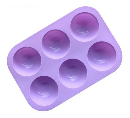 Molde De Silicona Diseño Media Esfera 6 Cavidades