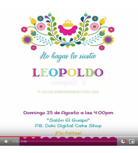 Invitaciones Tipo Gif Tema Mexicano