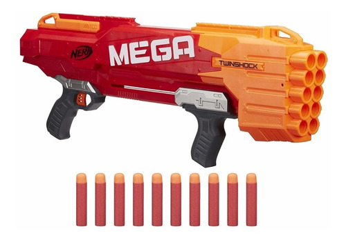 Arma Nerf Mega Twinshock Original En Caja Dardos Pistola Gun