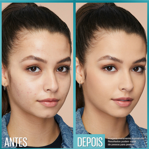 Base de maquiagem líquida Maybelline Fit Me Matte+ Poreless Fit Me FPS tom nova 110 antiga n70 - 72mL 45g