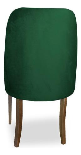 Kit Com 2 Cadeiras De Jantar Dublin Suede Verde Bandeira