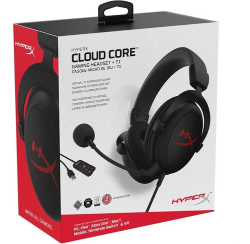Imagen 2 de 3 de Auriculares Gamer Hyperx Cloud Core 7.1 Ps4 Xbox Pc Switch