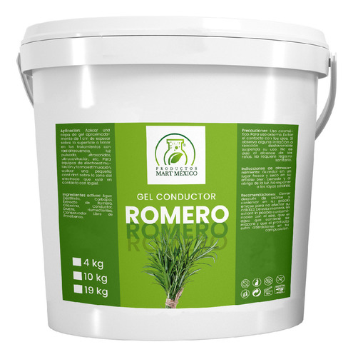  Gel Conductor De Romero Aparatología 10 Kilos