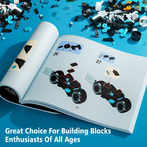 Aobiksey Tron Legacy Building Set, Tron Light Cycle Juguete