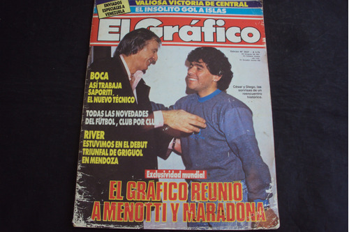 Revista El Grafico # 3537 - Tapa Maradona Y Menotti