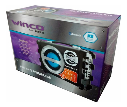 Parlante Portatil Winco W209 Bluetooth Usb Sd Karaoke Cuotas