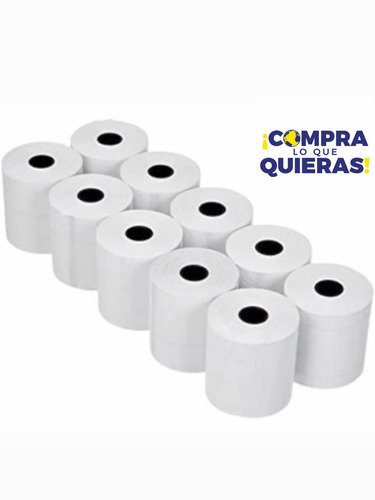 Rollo Papel Térmico Para Impresora 80x65 Paquete 10 Rollos