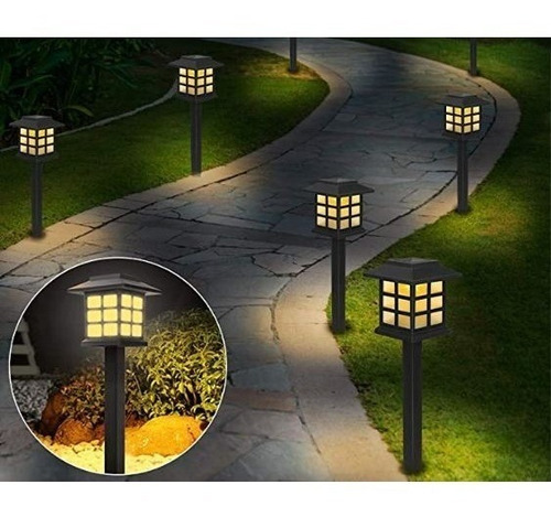 Lampara Estaca Panel Solar Luz Automatica Led Recargable