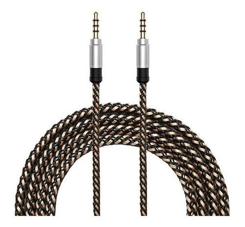 Cable Auxiliar 3 Metros D Largo - Color Bronce / Aux 3.5mm 