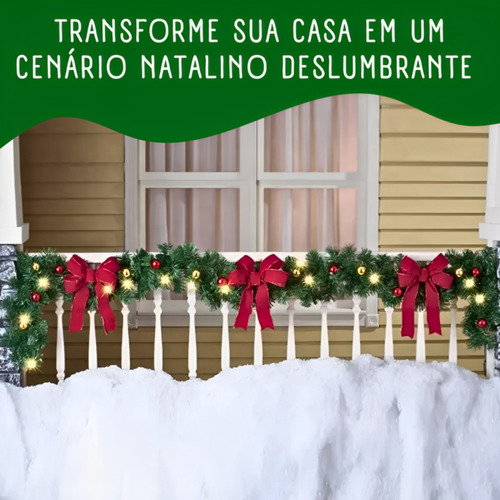 Festão Aramado Flexível 2,70 Metros Com 200 Galhos Decoração