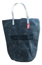 Comprar Cesto Canasto Bolso Laundry Lavadero Con Manijas Ropa Sucia Color Gris
