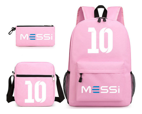 Lionel Messi Mochila Conjunto 3 Unisex, Estuche Para Lápices