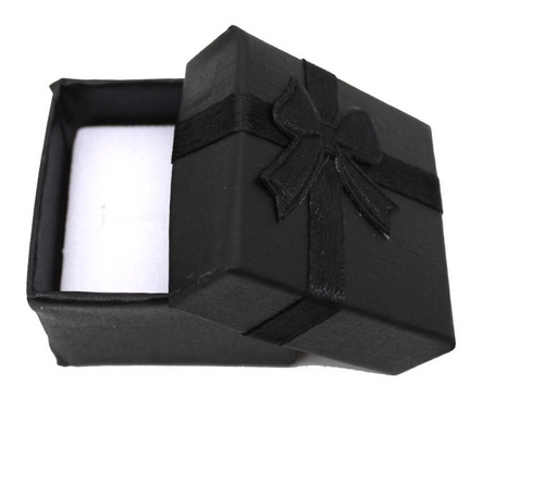Set 12 Cajas De Regalo 4x4 Cms Para Anillos - Diseño Negro