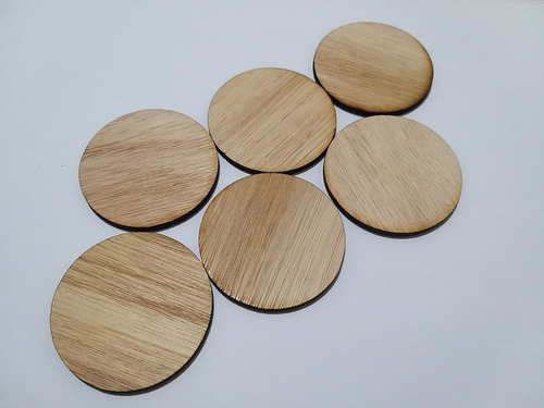 Imagen 4 de 4 de Set 200 Círculos De Madera Terciada 5x5 Cm Manualidades