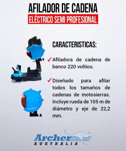 Esmeril Afilador De Cadenas De Motosierras Electrico