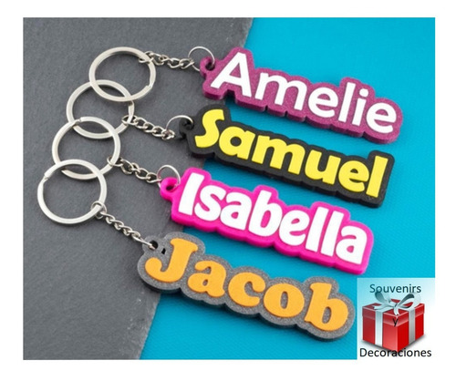 Imagen 7 de 10 de Llaveros Personalizados Con Nombre - Los Mas Lindos