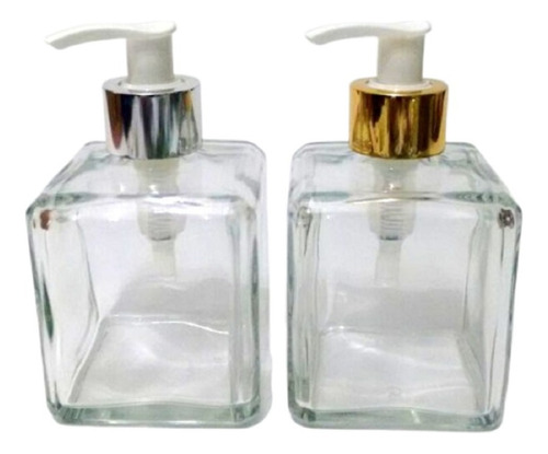 Frasco De Vidro Cubo 250 Ml Para Sabonete Líquido Creme