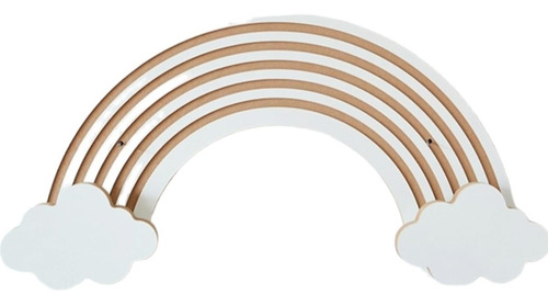Imagen 1 de 10 de Perchero Infantil Pared Nordico Gancho Colgante Arco Iris Sm