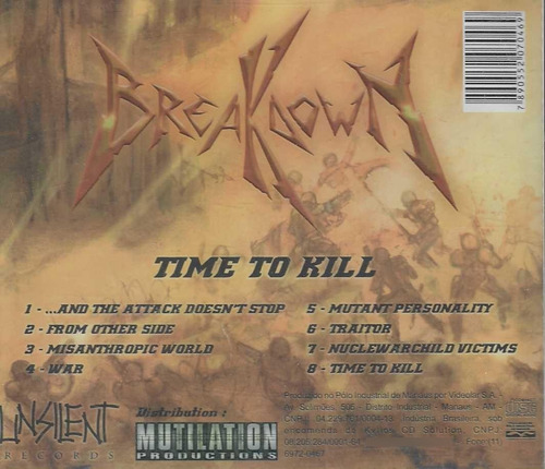 Cd - Breakdown - Time To Kill - Lacrado