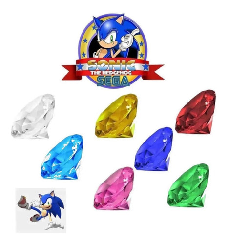 Imagem 1 de 3 de Esmeralda Do Caos Sonic 7 Cores