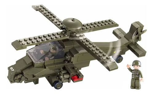 Blocos De Montar Exército Helicóptero 199pcs Compatível Lego