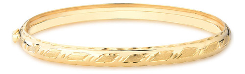 Bracelete Trabalhado Com Aro Abaulado De 5.0mm Em Ouro 18k 1