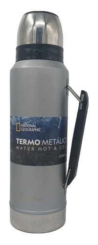 Termo Metalico 1200ml Gris National Geographic