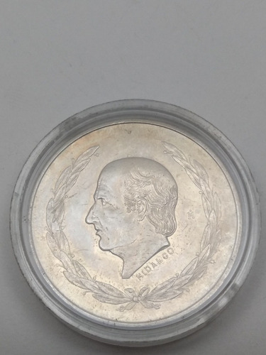 Moneda Hidalgo $5 Plata 925 Laurel 1953 Nueva C/capsula