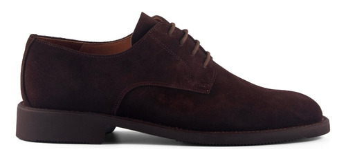 Zapato Vestir Cuero Derby Gamuza Suela Goma Hombre 314420