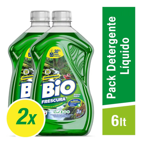Pack X2 Detergente Líquido Bio Frescura Bosque Nativo