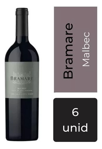 Vino Tinto Bramare Valle De Uco Malbec 750ml Caja X6