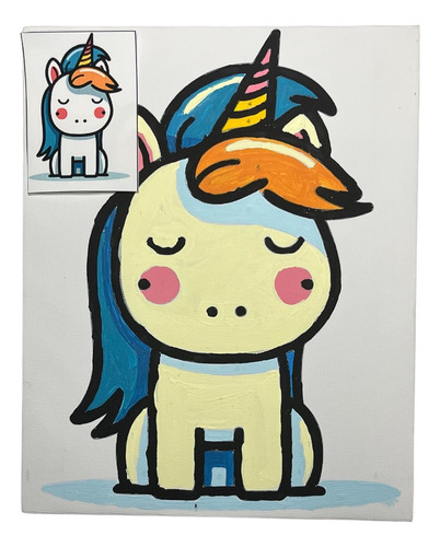 Paint By Numbers Pinta Por Número Unicornio Con Bastidor