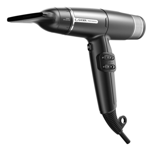 Secador Gama Iq Lite Max 1600w Dos Boquillas Un Difusor Negro