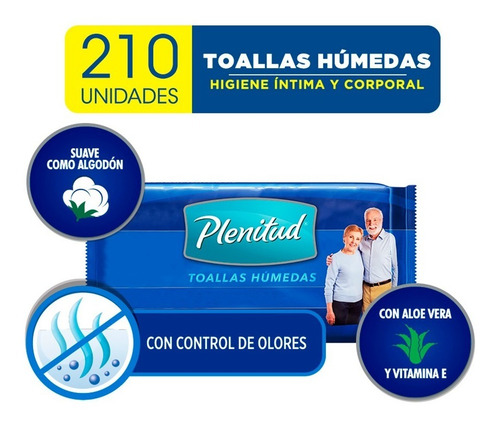 Toallas Humedas Para Adultos Plenitud X 42 Unidades Pack X 5