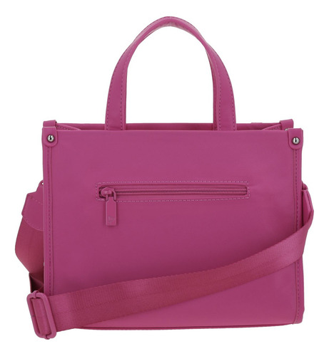 Bolso Chico Satchel Gorett Tay Rosa Para Dama Gs25088-p Acabado De Los Herrajes Níquel Color Rosa Chicle Correa De Hombro Rosa Chicle Diseño De La Tela Liso