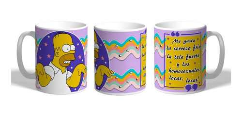Taza Frases Homero Simpson, Los Simpson, De Plástico
