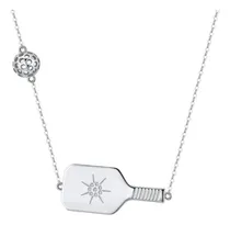 Comprar Collar De Plata De Ley 925 Con Cancha Cruzada En 3d Pickleba