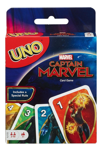 Juego De Cartas Uno De Capitana Marvel En Inglés Para 2-