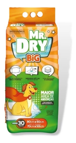 Tapete Higiênico Mr Dry Para Cães Big 80x60cm