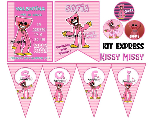 Kit Imprimible Express Personalizado- Kissy Missy
