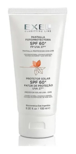 Imagen 1 de 1 de Pantalla Fotoprotectora Spf 60 Fp Uva 27 Exel 100ml