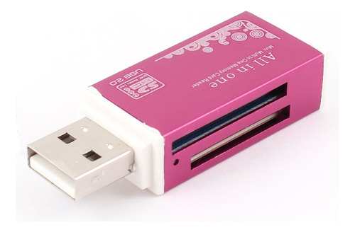 Qtqgoitem Fucsia 480mbps Todo Uno Usb 2.0 Tf T-flash Lector