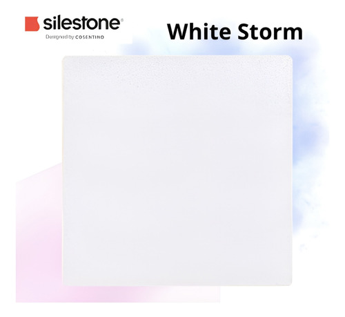 Mesada Silestone White Storm 80cmx50cm Blanco